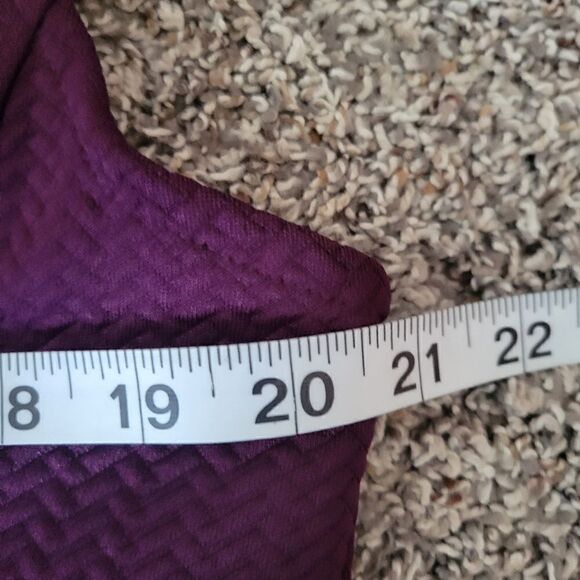 Liz Claiborne Ladies Dress Shift Short Sleeve Round Neck with Pockets Purple XL - Picture 13 of 13